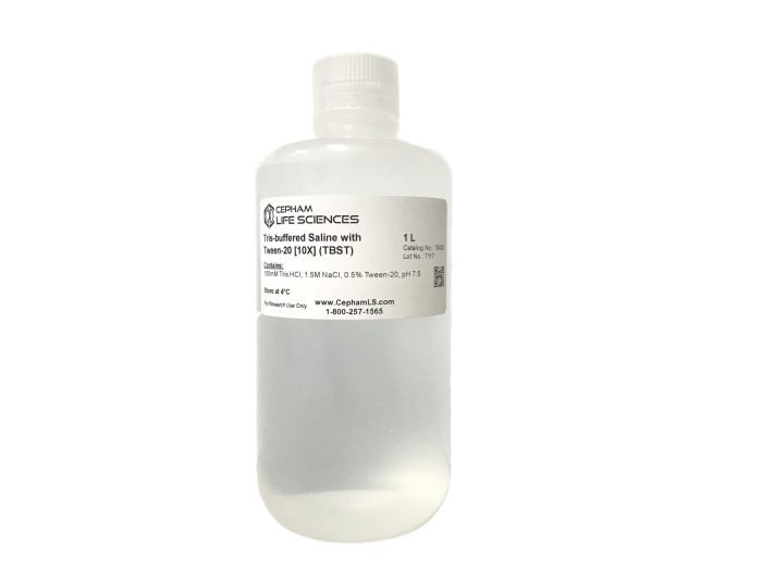 TBST [10X]; Tris buffered saline with Tween-20 (100mM Tris.HCl, 1.5M NaCl, 0.5% Tween-20, pH 7.5) - Image 1