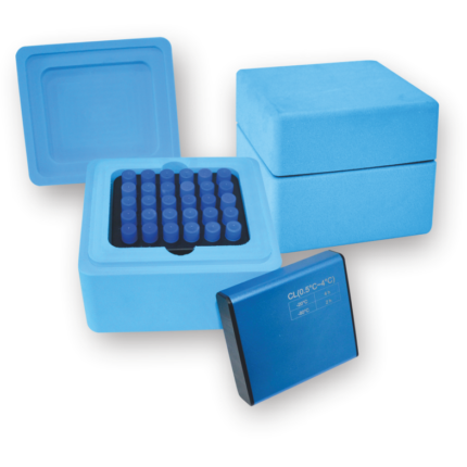 Ice Free Cool Box for 30 Tubes, 2mL, with Freezing Block, 1/pk, 1/cs