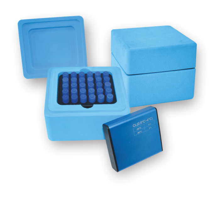Ice Free Cool Box for 30 Tubes, 2mL, with Freezing Block, 1/pk, 1/cs - Image 1