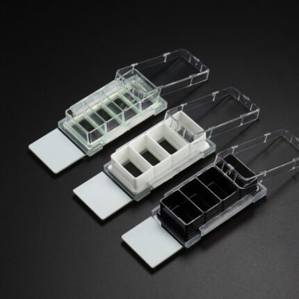 Nest Cell Culture Chamber Slides, 1 well w/glass slide, Clear, 9.40 cm2, 2.5-5.5ml, 6/pk, 12/cs