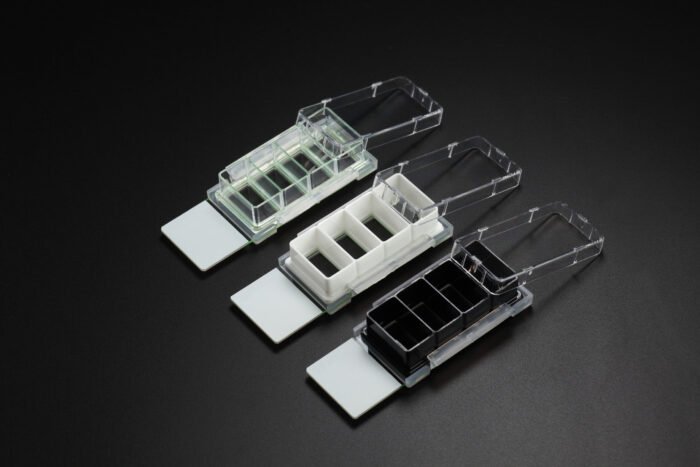 Nest Cell Culture Chamber Slides, 1 well w/glass slide, Clear, 9.40 cm2, 2.5-5.5ml, 6/pk, 12/cs - Image 1