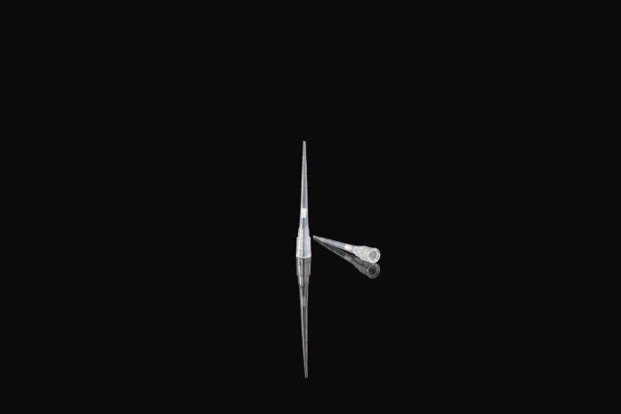 10ul Filtered Pipette Tips, Extra-long, Clear, Racked, Sterile,  96/rack, 10 racks/pk, 50 racks/cs - Image 1