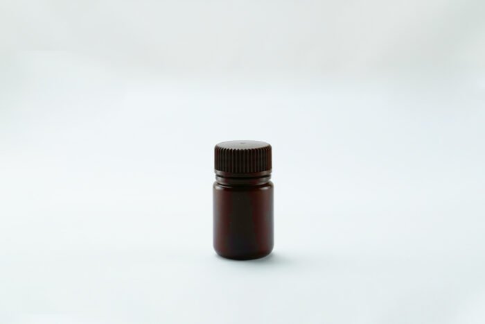 30ml Amber Color Round PP Storage Bottle, Wide Mouth, Sterile, 10/pk, 200/cs - Image 1
