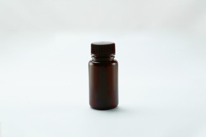 60ml Amber Color Round PP Storage Bottle, Wide Mouth, Sterile, 10/pk, 200/cs - Image 1