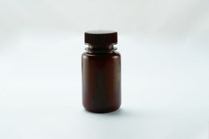 125ml Amber Color Round PP Storage Bottle, Wide Mouth, Sterile, 10/pk, 100/cs - Image 1