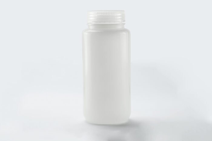 500ml Natural Color Round HDPE Storage Bottle, Wide Mouth, Sterile, 5/pk, 50/cs - Image 1