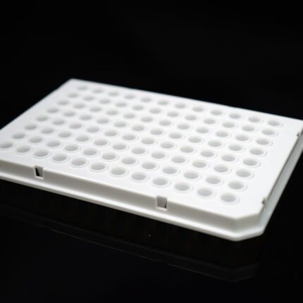 100ul?96?Well?PCR?Plates,?Semi?Skirt,?Roche,?H12 Notch,?White, 10/pk, 50/cs