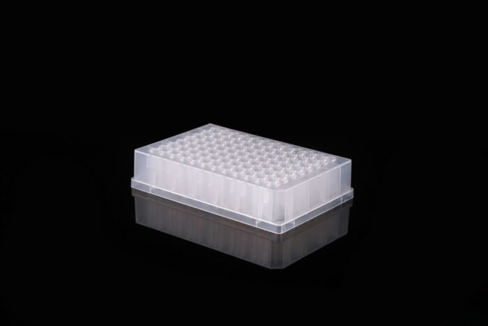 0.5 ml 96-Well Deep Well Plate, V-Bottom,  Round well, sterile, 10/pk, 50/cs - Image 1