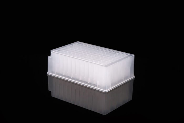 2.2 ml 96-Well Deep Well Plate, V-Bottom, Square well, non-sterile, 5/pk, 50/cs - Image 1