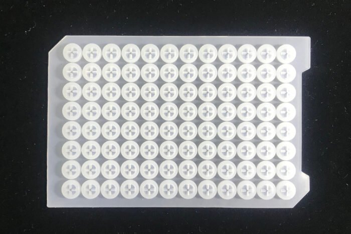 96 Well Round well Silicone Sealing Mat, pre-slit, <=1.0 ml,  non-sterile, 10/pk, 50/cs - Image 1