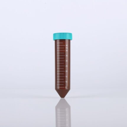 50ml Amber Color Centrifuge Tube, Rack (PS Rack), Sterile 25/pk, 500/cs