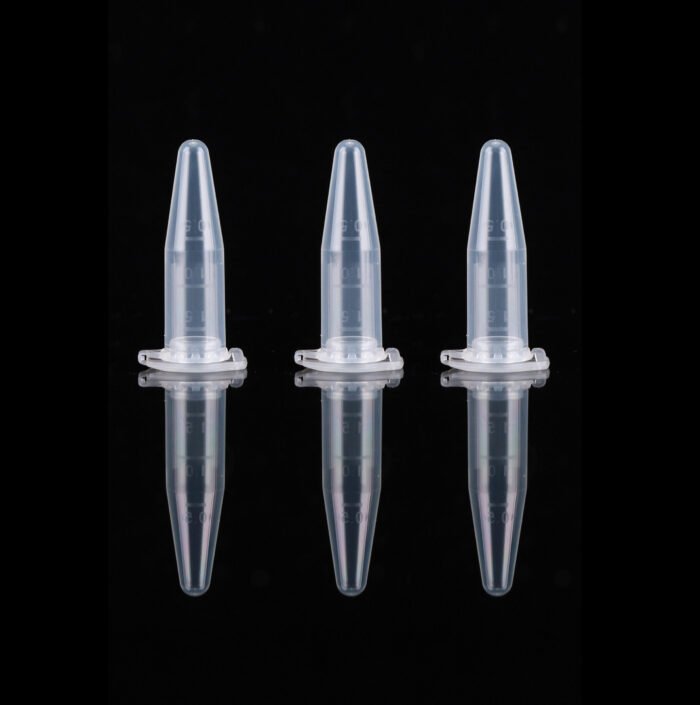 1.5ml Microcentrifuge Tube, Clear, Conical, Lock Cap, 500/pk, 5000/cs - Image 1