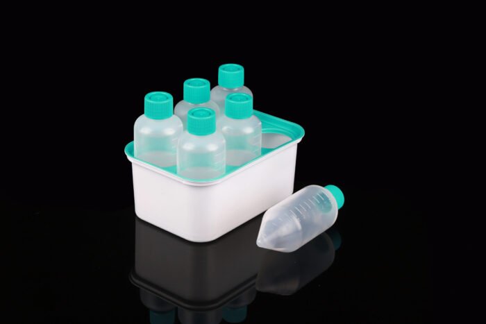 250 mL PP Centrifuge Tubes with Plug Seal Cap, Racked, Sterile?6/pk, 24/cs - Image 1