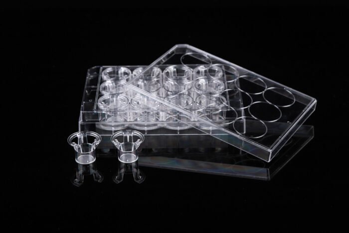 12 Cell Culture Inserts+12 Well Plate, 0.4 ?m, PC Membrane, Non-Treated, Sterile, 12/pk, 120/cs - Image 1