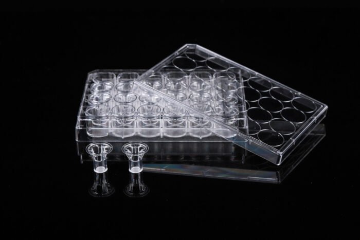 12 Cell Culture Inserts+24 Well Plate, 8 ?m, PC Membrane, TC, Sterile, 12/pk, 120/cs - Image 1