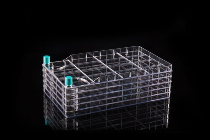 Nest BioFactory 5 Chamber, 1 Wide Plug Seal Cap + 1 Narrow Plug Seal Cap, Total culture area: 3175cm2, TC, Sterile, 1/pk, 4/cs (with 4 sterile wide vent caps and 4 sterile narrow vent caps included separately) - Image 1
