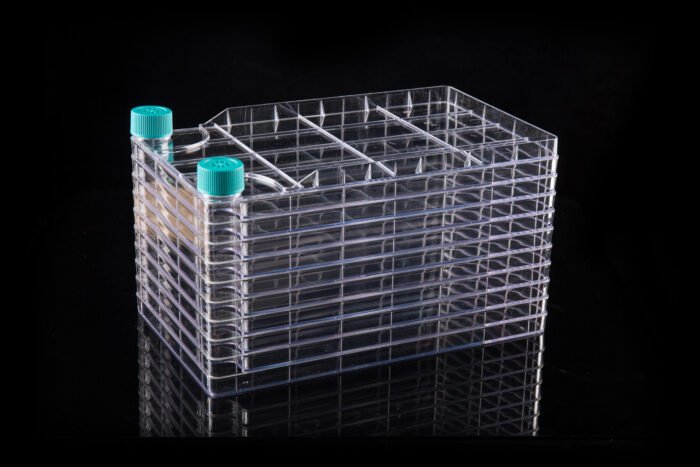 Nest BioFactory 10 Chamber, 1 Wide Plug Seal Cap + 1 Narrow Plug Seal Cap, Total culture area: 6335cm2, TC, Sterile, 1/pk, 6/cs (with 6 sterile wide vent caps and 6 sterile narrow vent caps included separately) - Image 1