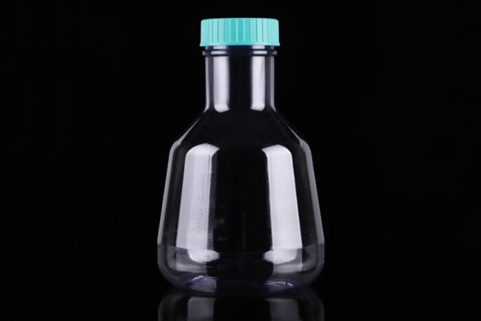 2L PC High Efficient Erlenmeyer Flasks, Flat Base, Seal Cap, Sterile, 1/pk, 4/cs - Image 1