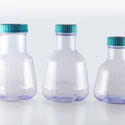 2L PC High Efficient Erlenmeyer Flasks, with Baffles, Vent Filter Cap, Sterile, 1/pk, 4/cs