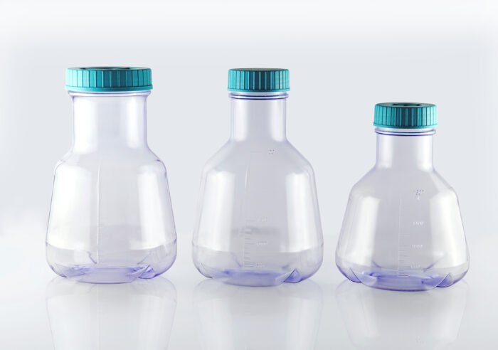 2L PC High Efficient Erlenmeyer Flasks, with Baffles, Vent Filter Cap, Sterile, 1/pk, 4/cs - Image 1