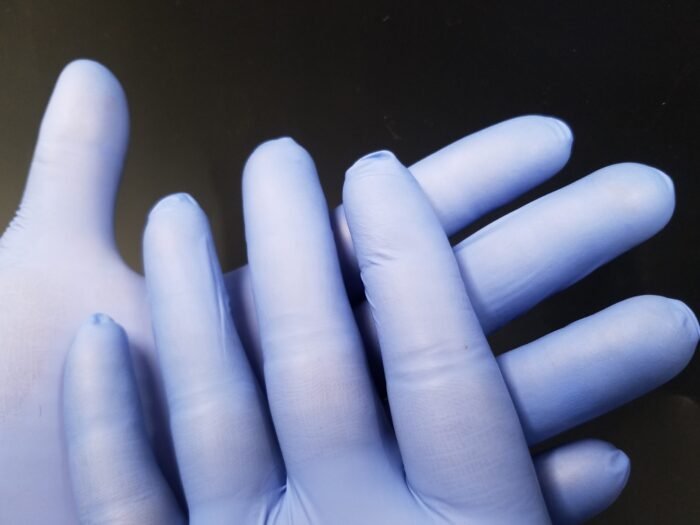 Nitrile examination gloves, powder free, medium, blue,  100/pk, 1000/cs - Image 1