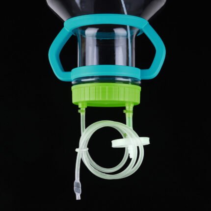 3L Wide-mouth High Efficiency Erlenmeyer Flask Inverted Transfer Cap with TPE Tube (50cm 1/8" ID 1/4" OD), Vent Filter (0.22 ?m ?42mm), without Flask , Sterile, 1/pk, 4/cs