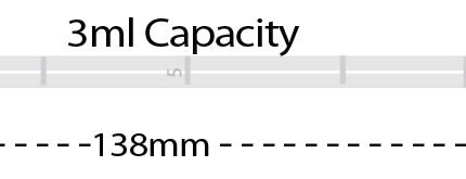 3mL Graduated to 1mL Short Bulb